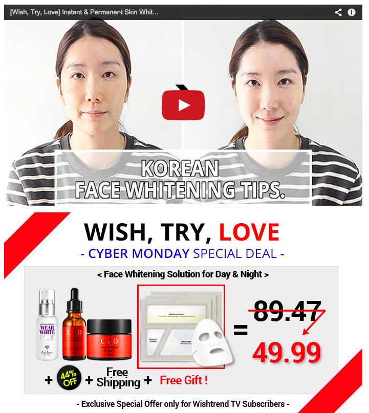 CYBER MONDAY DEAL | Korean Beauty Wishtrend.com