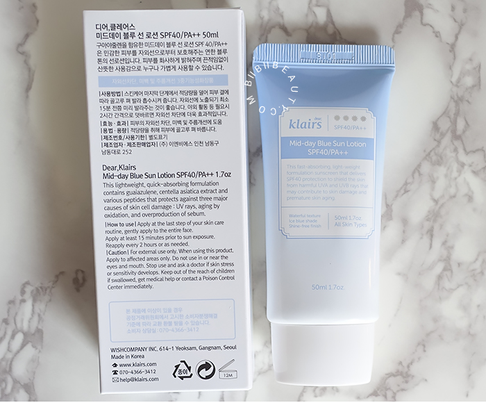 The Best Sunscreen For Sensitive Skin | Klairs Mid-Day Blue Sun Lotion Review