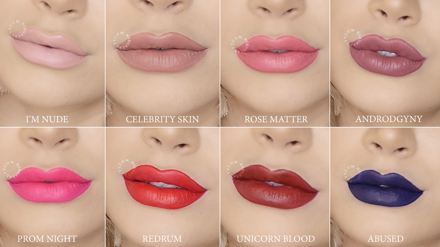 JEFFREE STAR VELOUR LIQUID LIPSTICK SWATCHES | Reviews & Demos