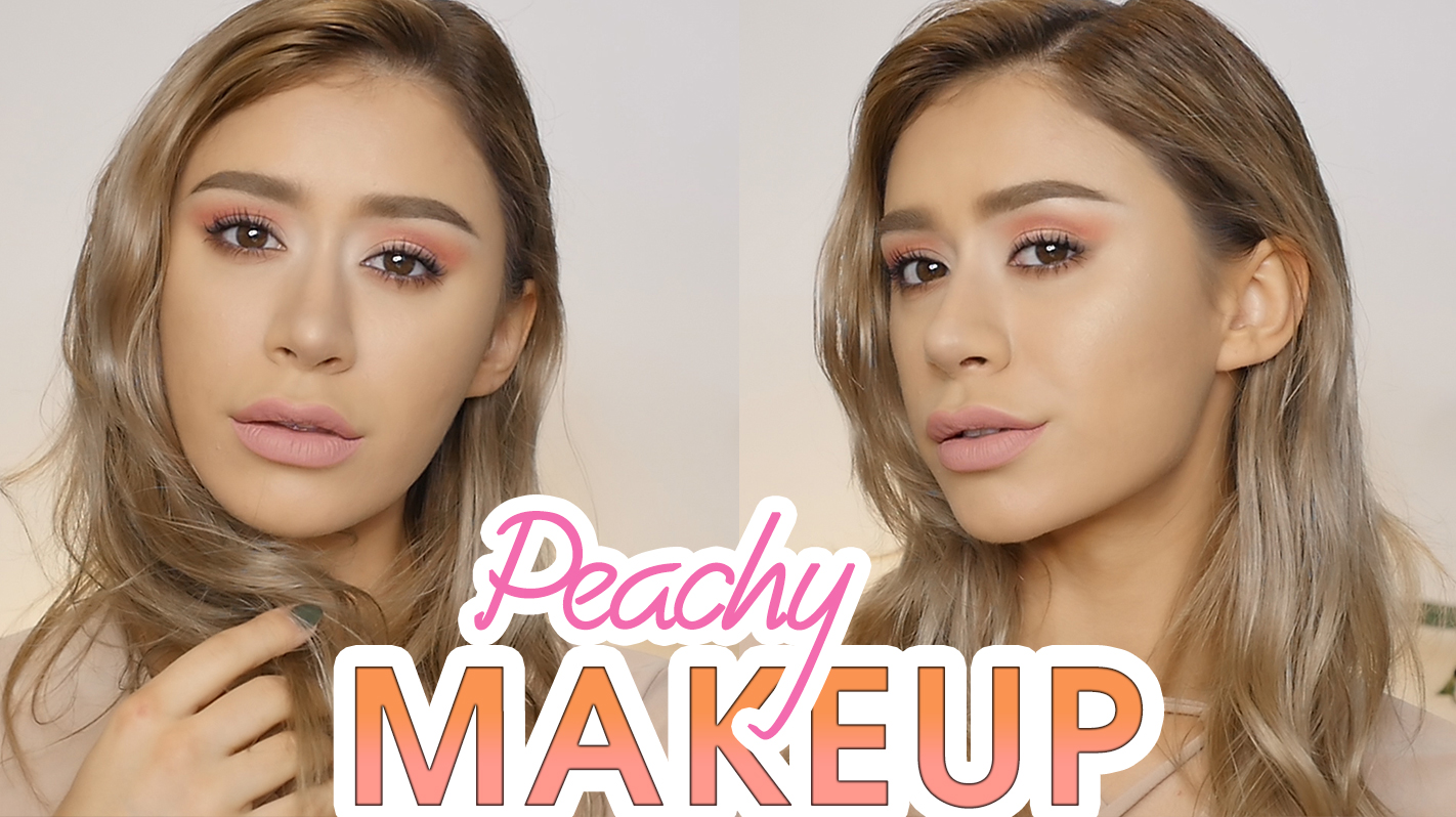 PEACH EYE SHADOW TUTORIAL | Soft Peach & Rose Gold Summer Makeup