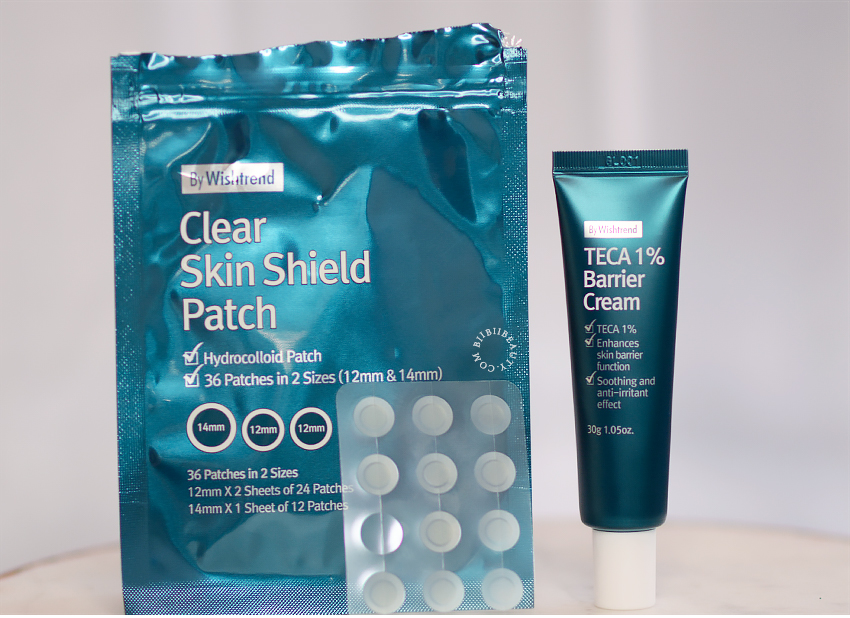 BY WISHTREND CLEAR SKIN SHIELD PATCH + TECA 1% BARRIER CREAM REVIEW BIIBIIBEAUTY