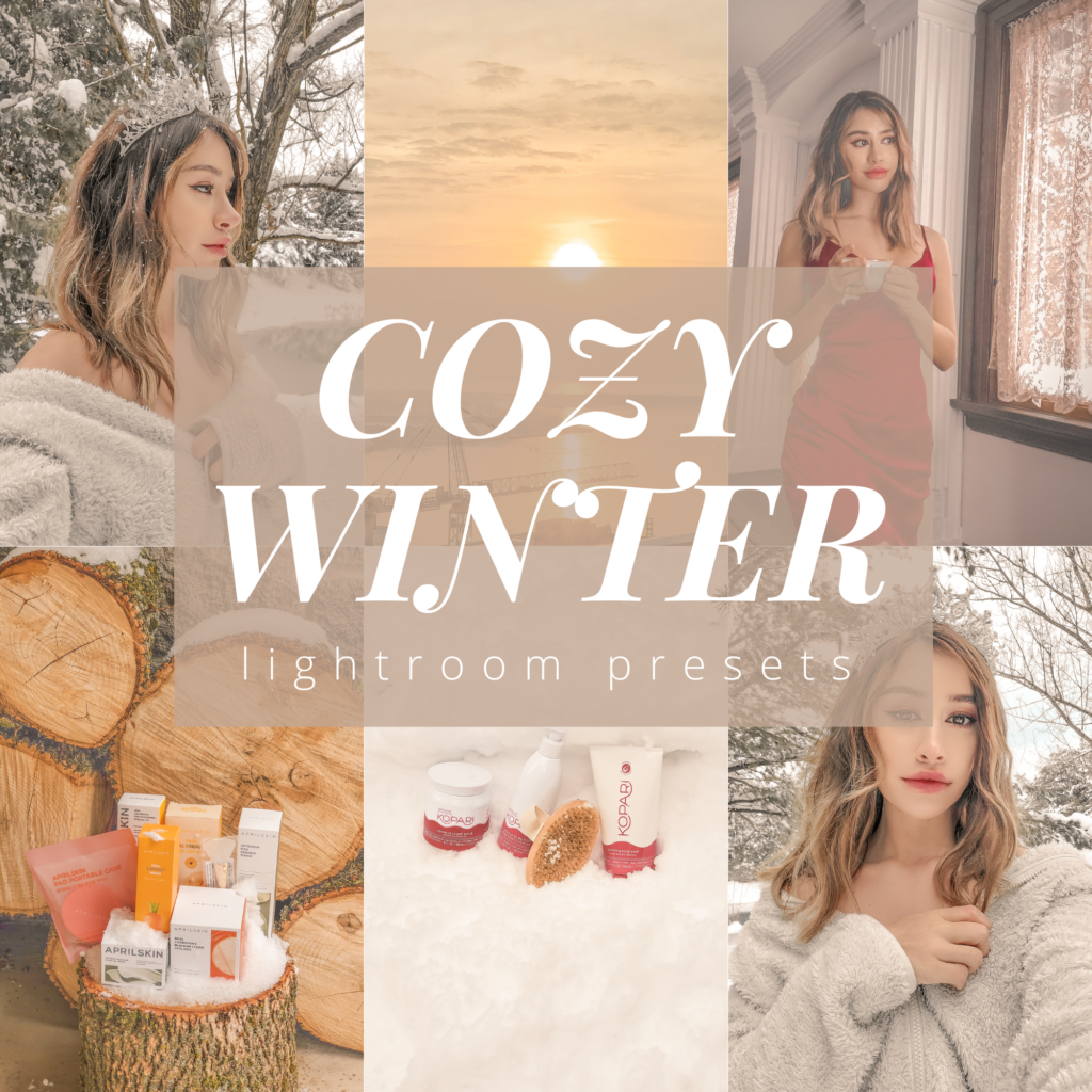 cozy winter lightroom presets by bronwyn papineau preview